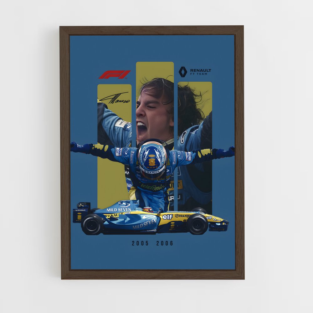ap-fernando alonso-1 cadre Bois foncé