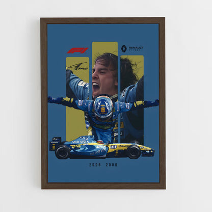 ap-fernando alonso-1 cadre Bois foncé