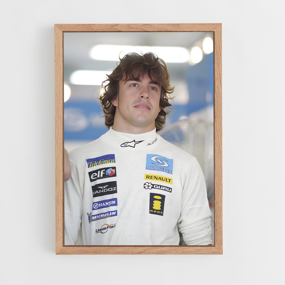 ap-fernando alonso-3 cadre Bois clair