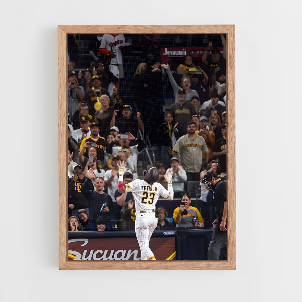 ap-fernando tatis jr-12 cadre Bois clair