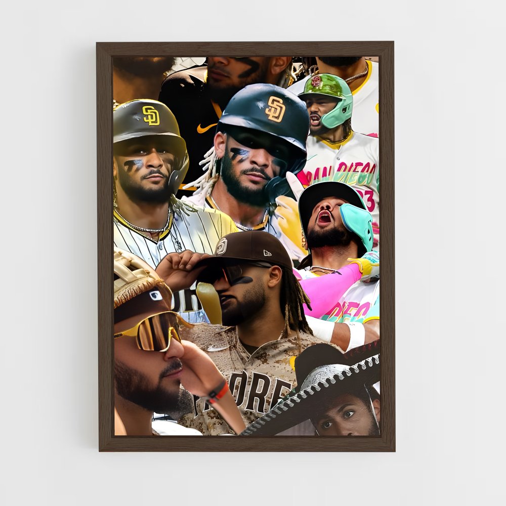 ap-fernando tatis jr-4 cadre Bois foncé