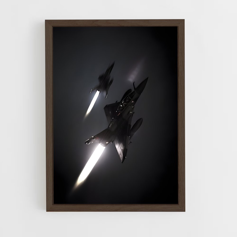 ap-fighter jets-11 cadre Bois foncé