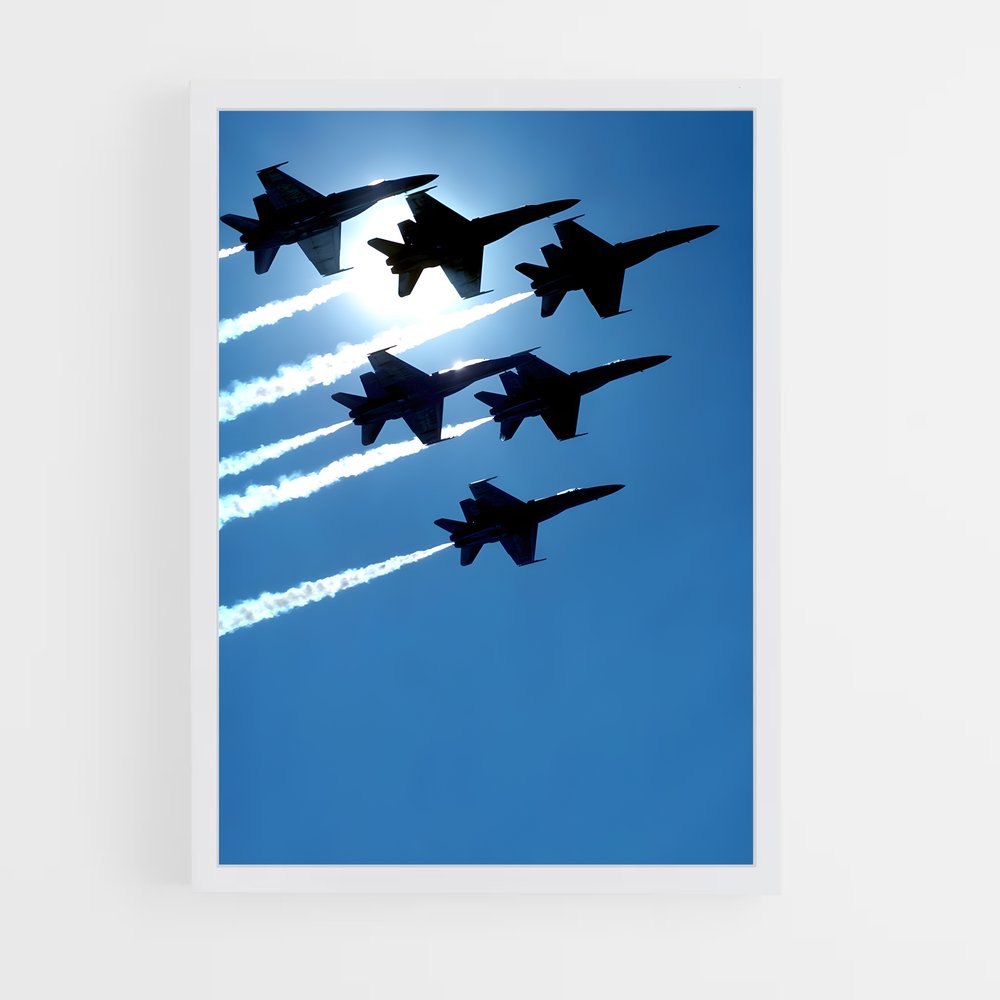 ap-fighter jets-12 cadre Blanc
