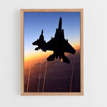 ap-fighter jets-3 cadre Bois clair