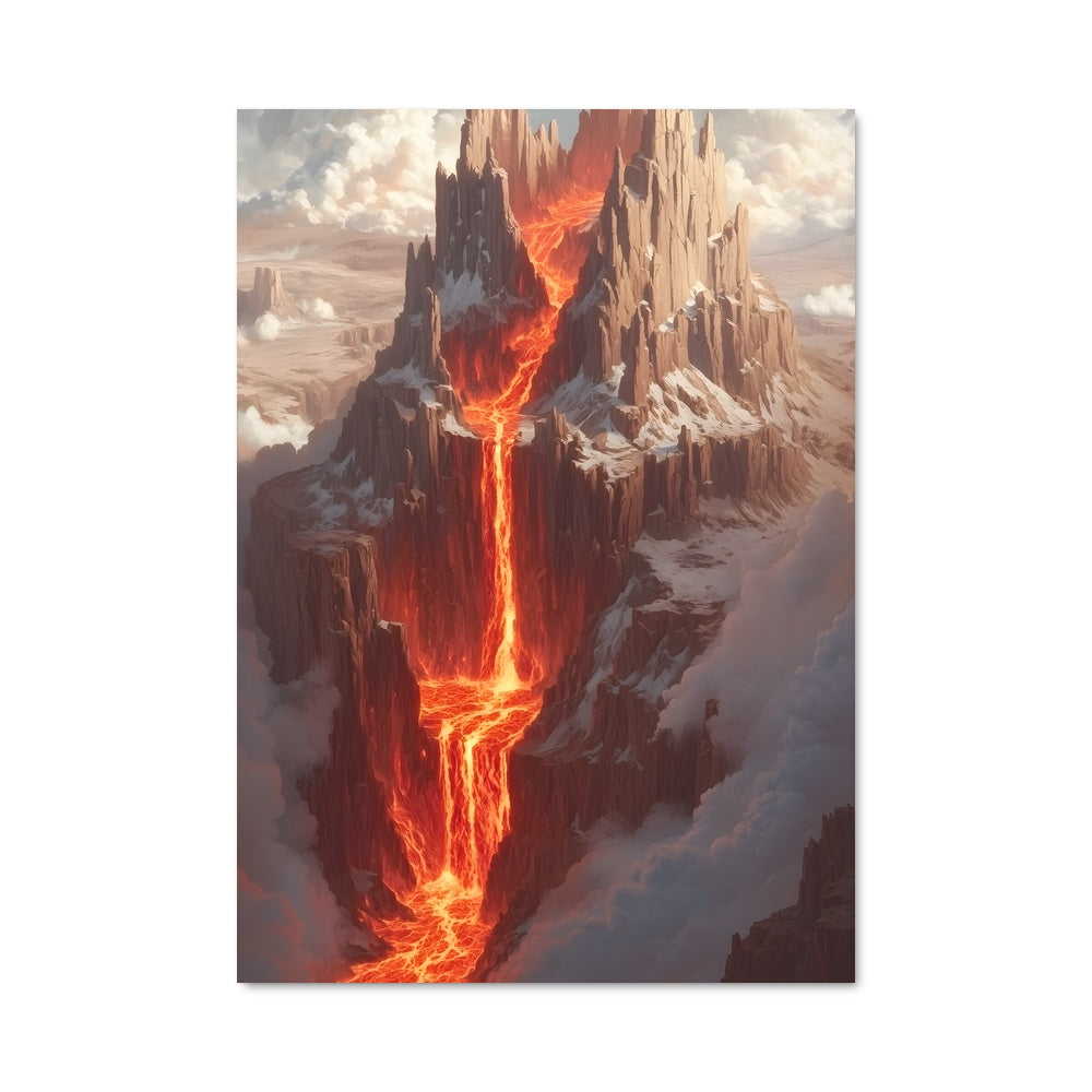 Poster Montagne en Flamme