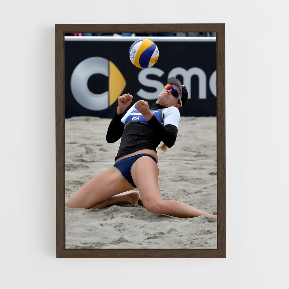 ap-fivb beach volleyball world tour-5 cadre Bois foncé