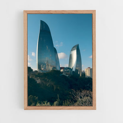 ap-flame towers baku-1 cadre Bois clair