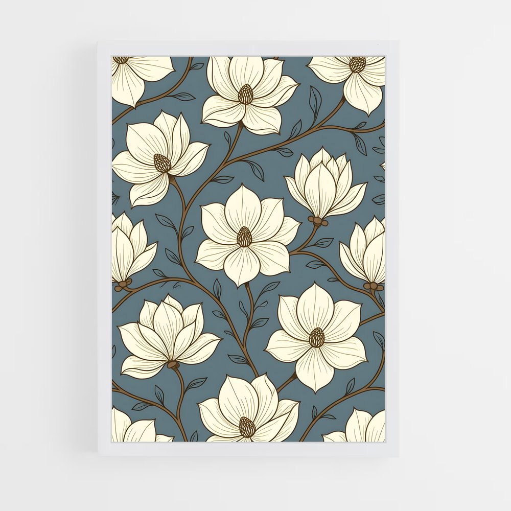 ap-floral patterns-2 cadre Blanc