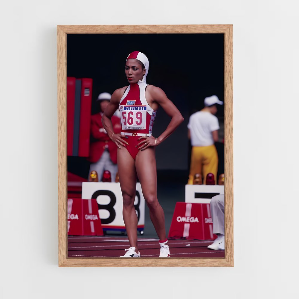 ap-florence griffith-joyner-4 cadre Bois clair