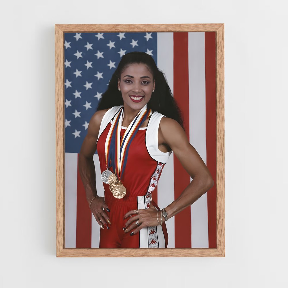 ap-florence griffith-joyner-7 cadre Bois clair