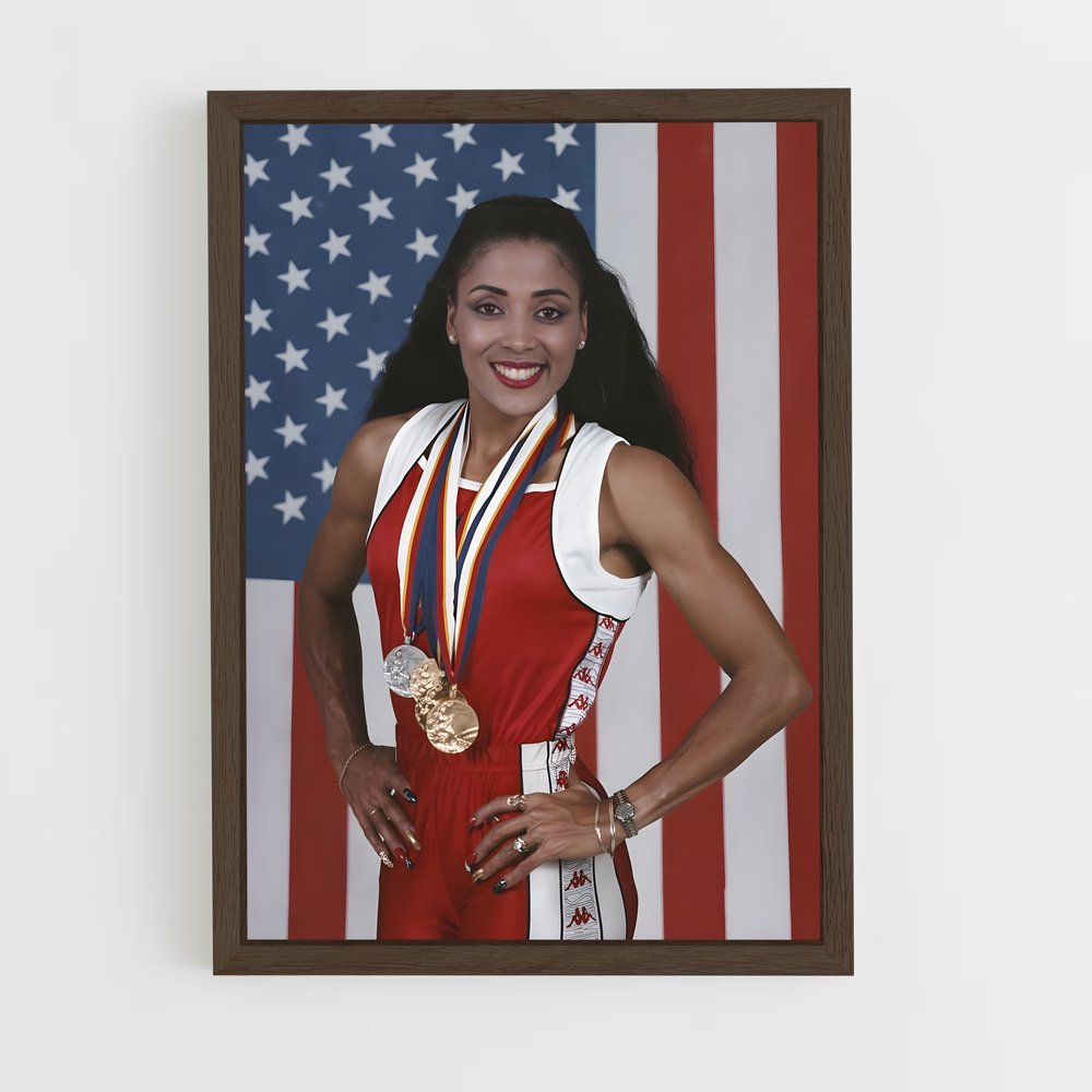 ap-florence griffith-joyner-7 cadre Bois foncé