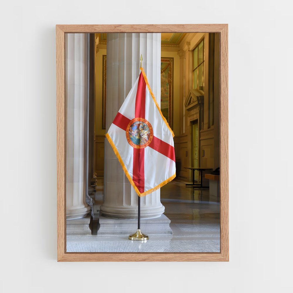 ap-florida flag-1 cadre Bois clair