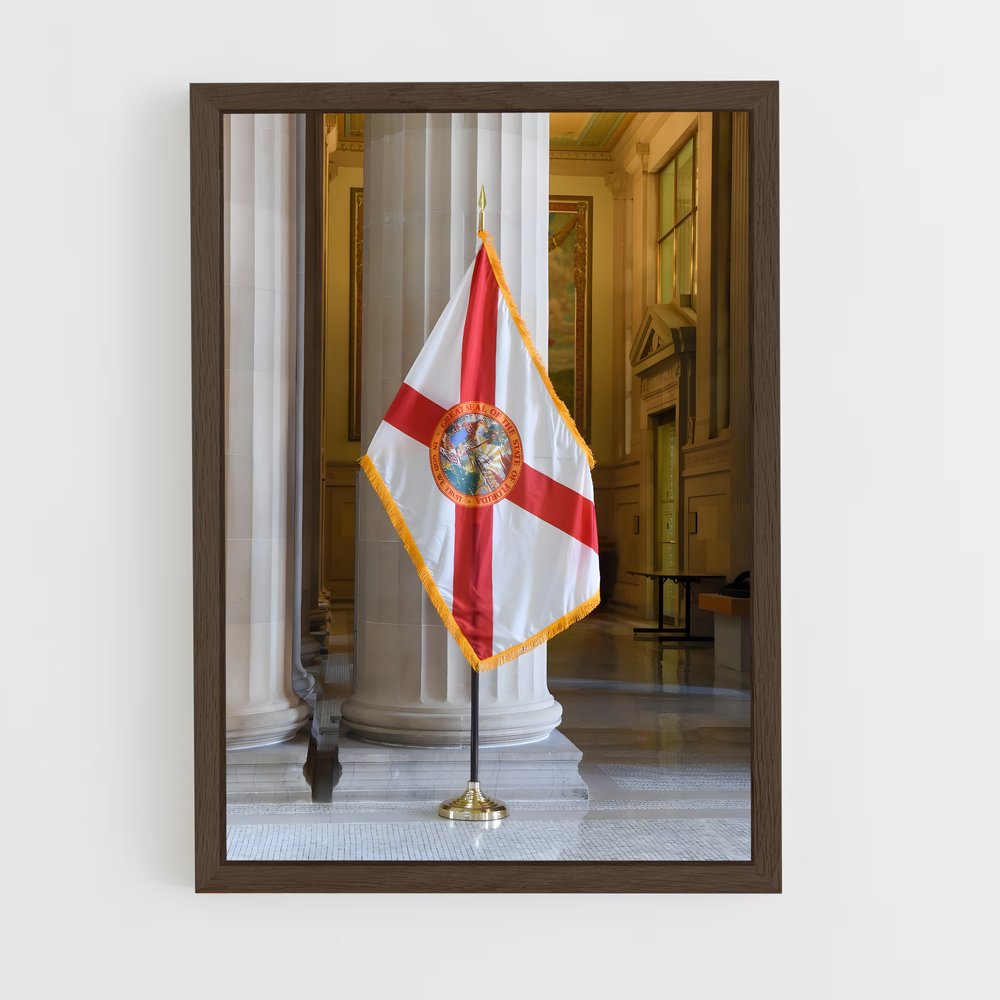ap-florida flag-1 cadre Bois foncé
