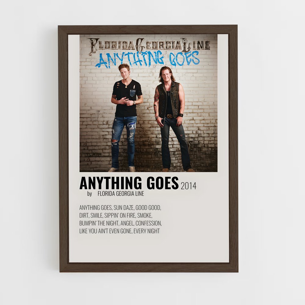ap-florida georgia line-3 cadre Bois foncé
