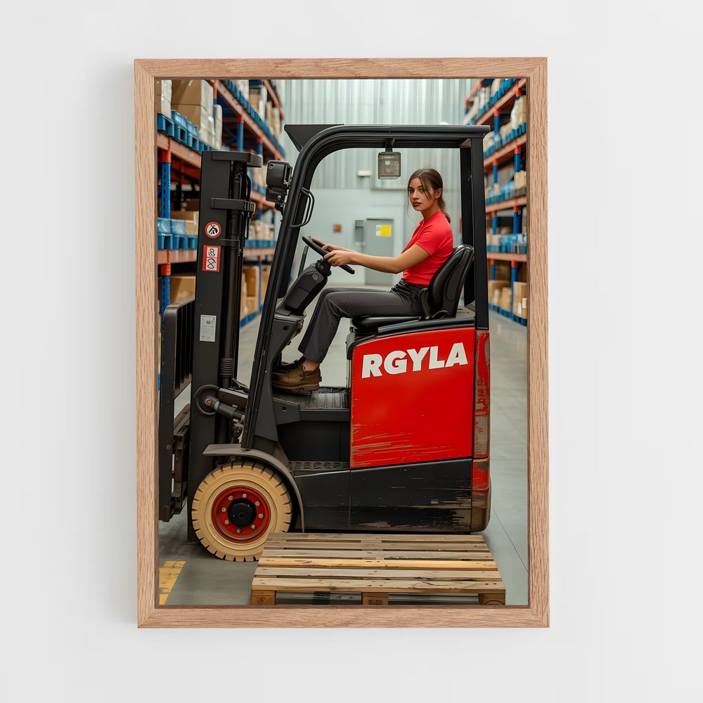 ap-forklift operator-3 cadre Bois clair