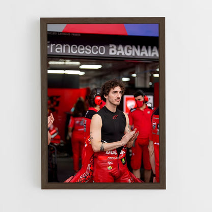 ap-francesco bagnaia-1 cadre Bois foncé