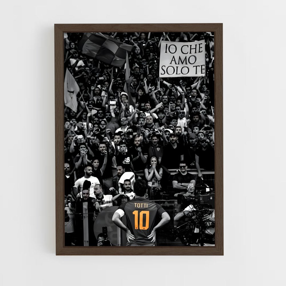 ap-francesco totti-6 cadre Bois foncé