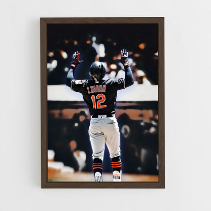 ap-francisco lindor-3 cadre Bois foncé