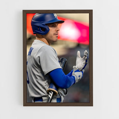 ap-freddie freeman-4 cadre Bois foncé