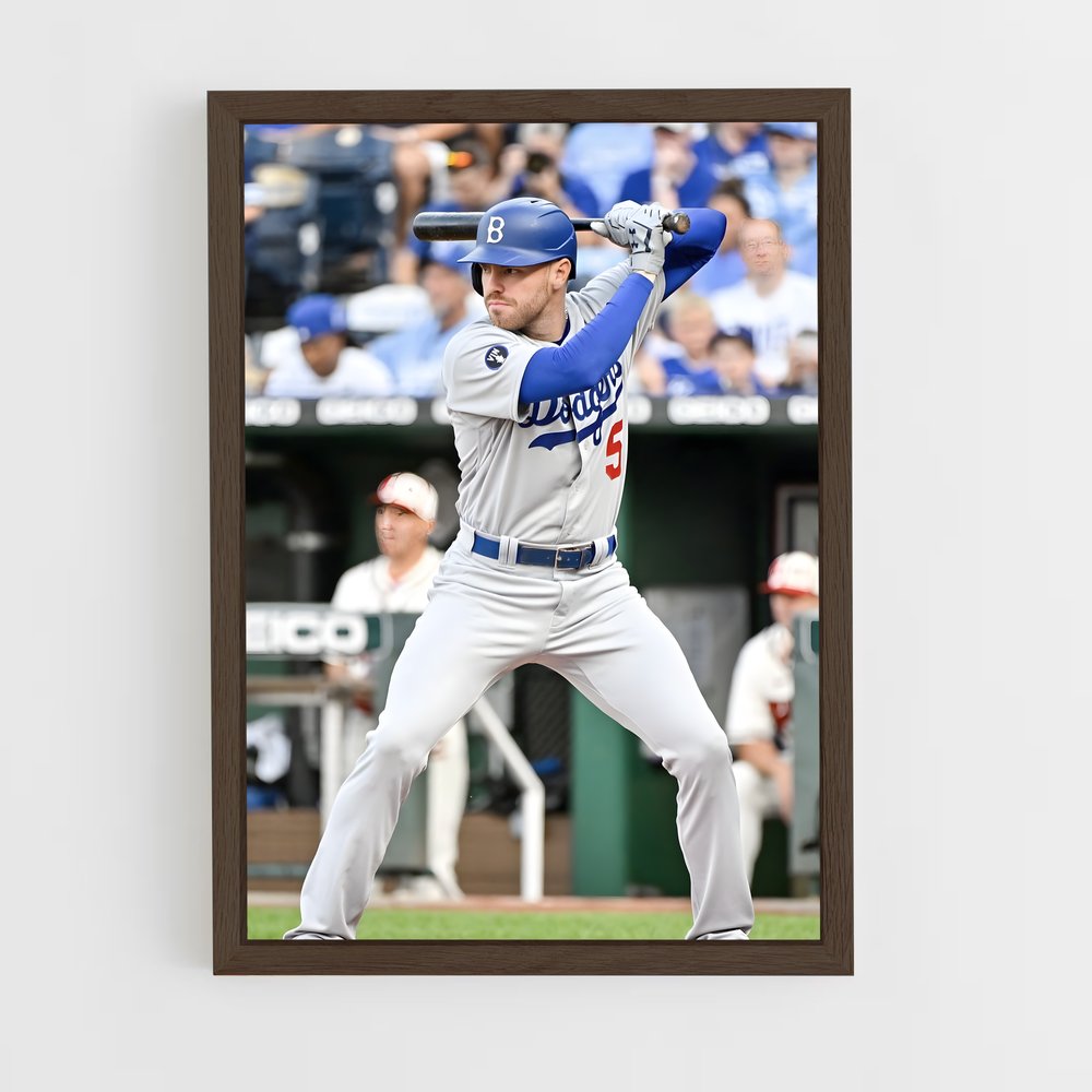 ap-freddie freeman-5 cadre Bois foncé