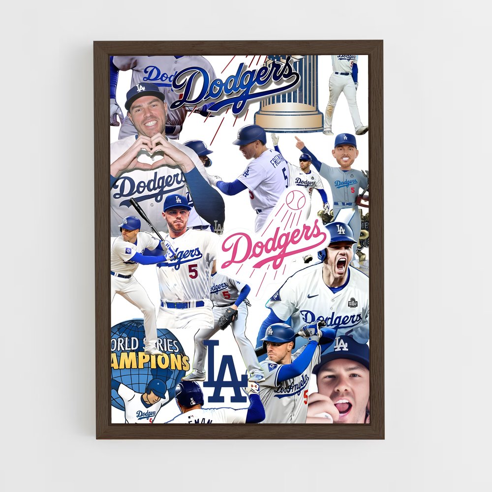 ap-freddie freeman-7 cadre Bois foncé