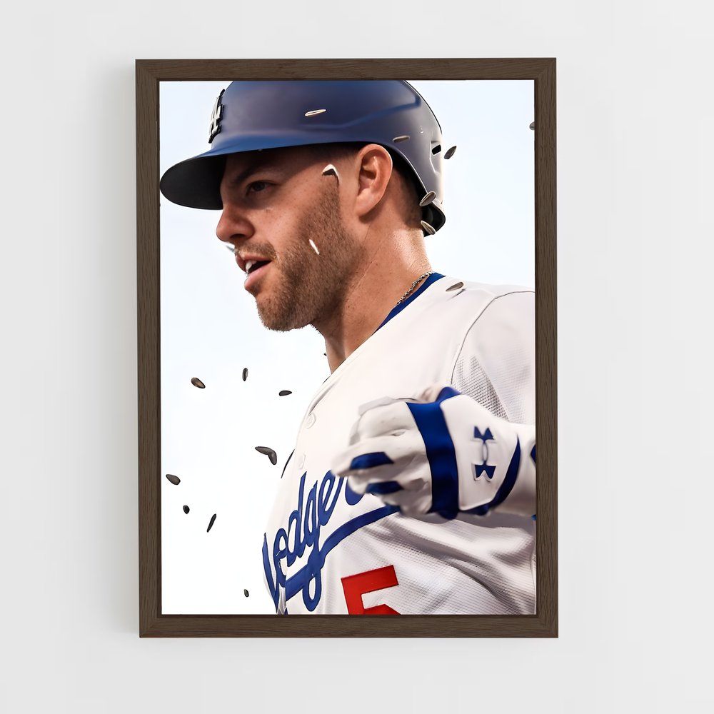 ap-freddie freeman-8 cadre Bois foncé
