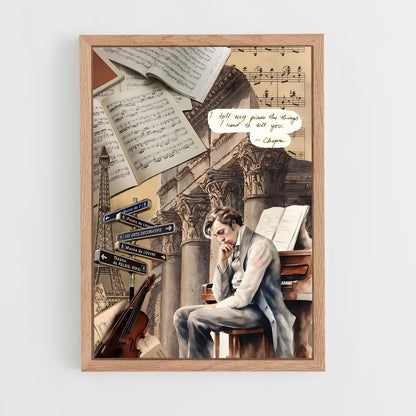 ap-frederic chopin-3 cadre Bois clair
