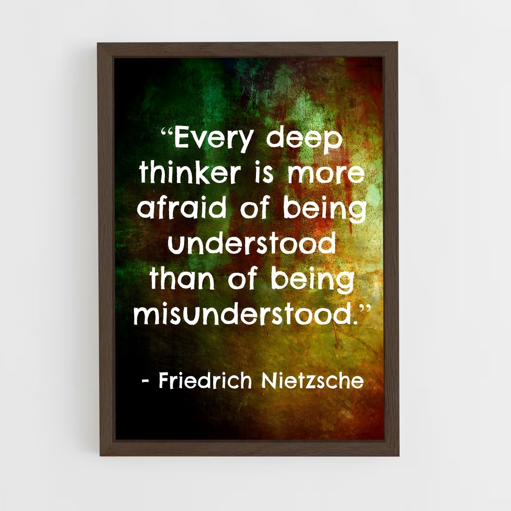ap-friedrich nietzsche-5 cadre Bois foncé