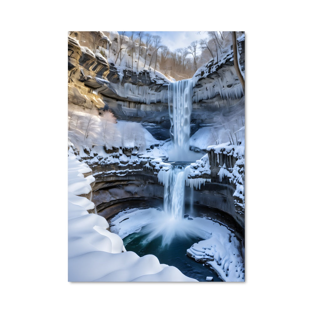 Poster Frozen waterfall 96914