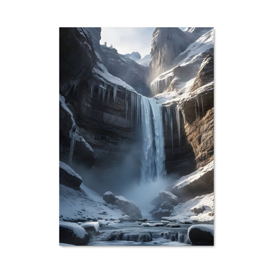 Poster Frozen waterfall 96912