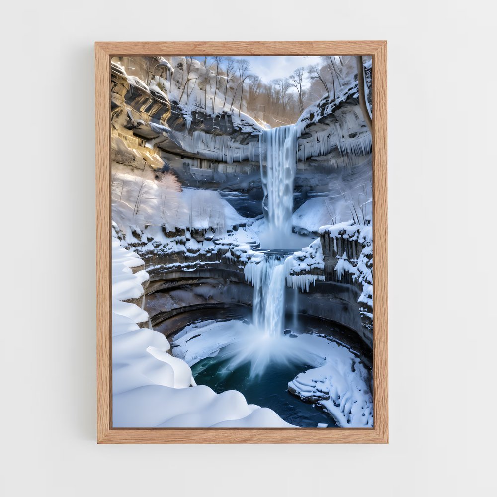 ap-frozen waterfall-6 cadre Bois clair