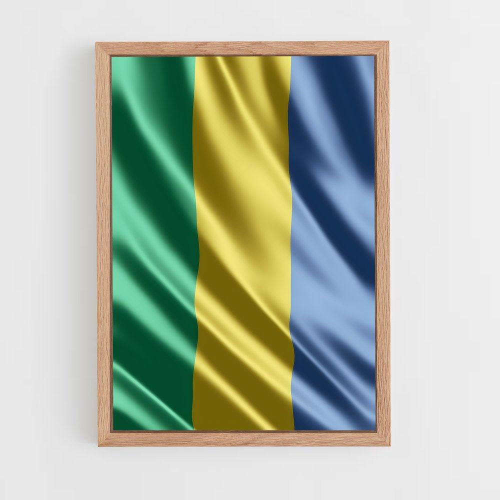 ap-gabon flag-3 cadre Bois clair