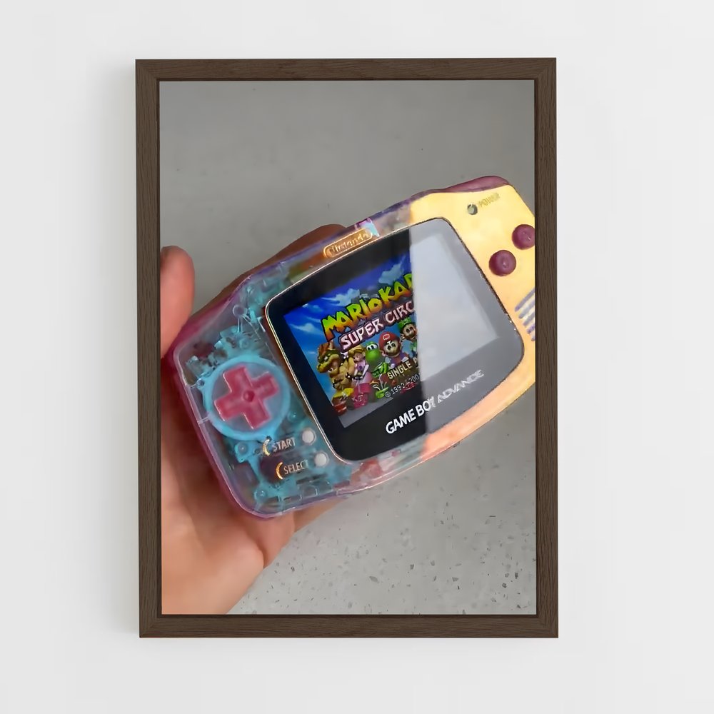 ap-gameboy advance-2 cadre Bois foncé