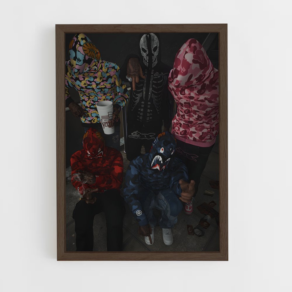ap-gangs-3 cadre Bois foncé