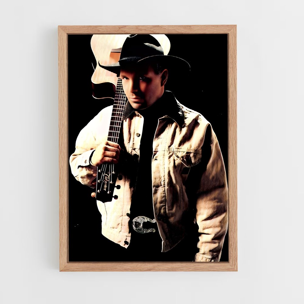 ap-garth brooks-9 cadre Bois clair