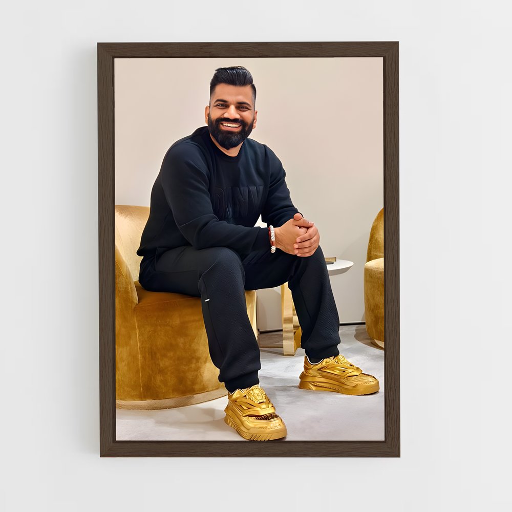 ap-gaurav chaudhary-1 cadre Bois foncé