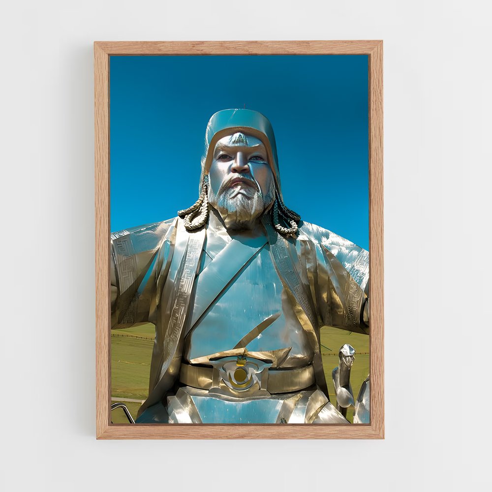 ap-genghis khan statue-1 cadre Bois clair