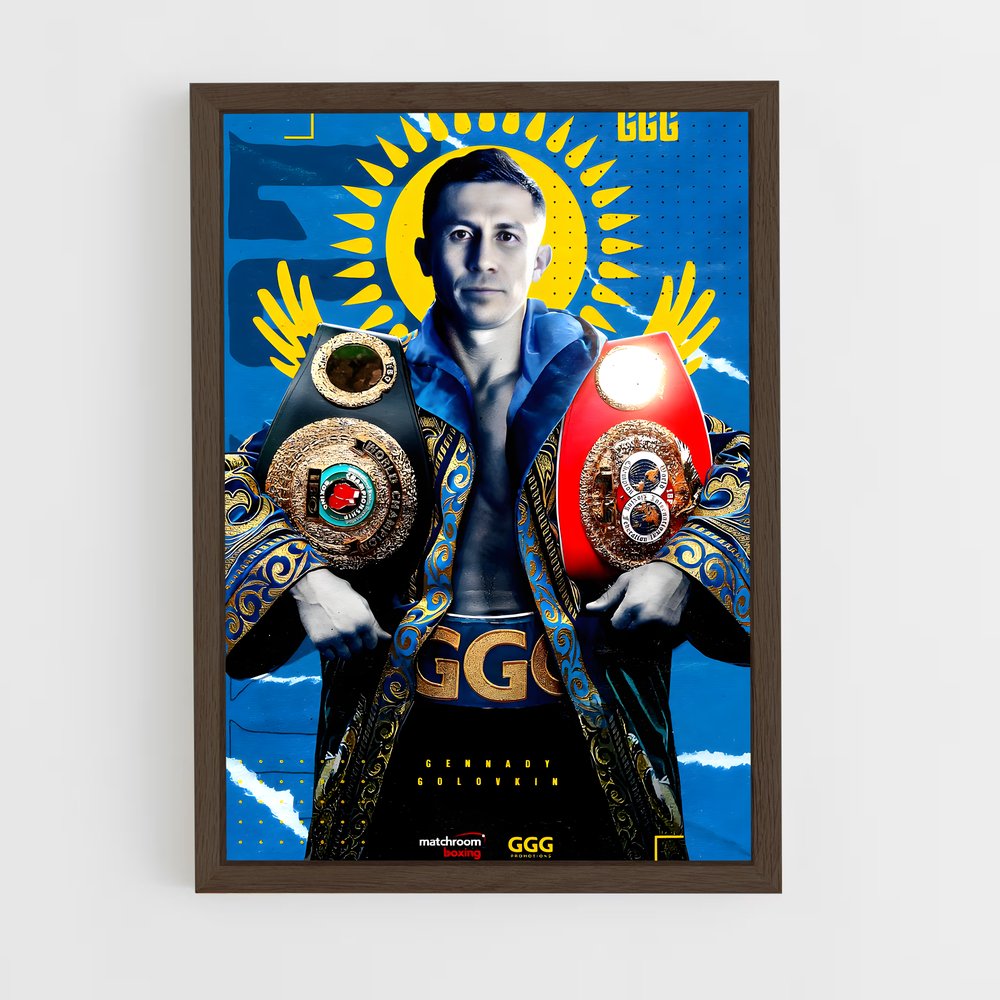 ap-gennady golovkin-12 cadre Bois foncé