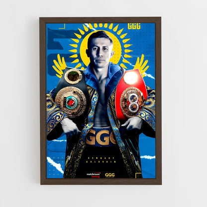 ap-gennady golovkin-12 cadre Bois foncé
