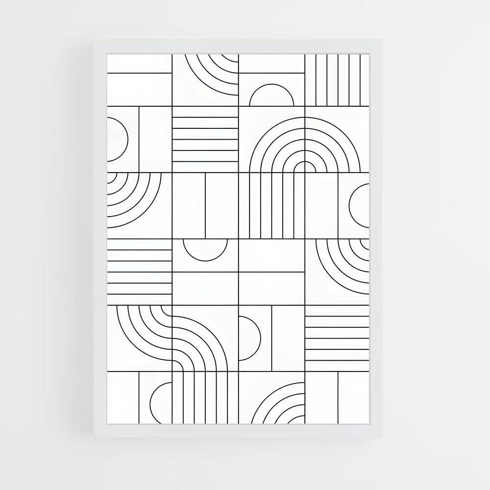ap-geometric patterns-10 cadre Blanc