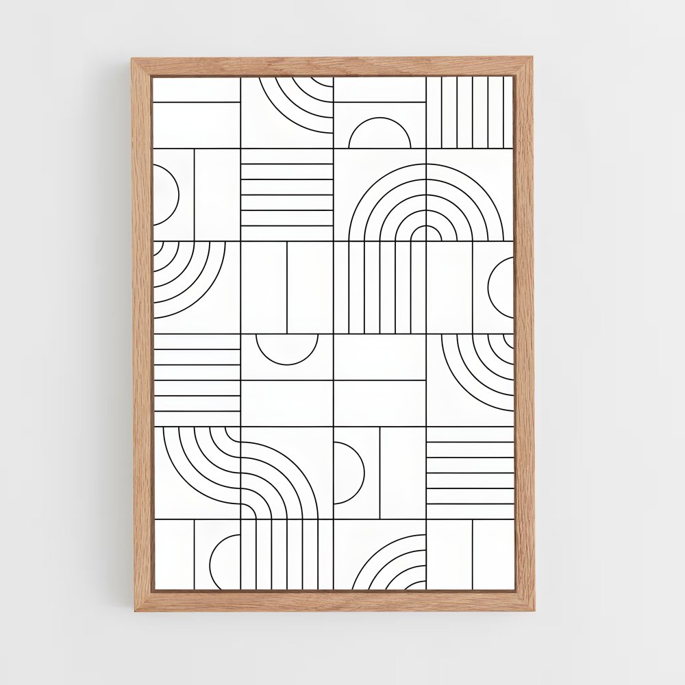 ap-geometric patterns-10 cadre Bois clair
