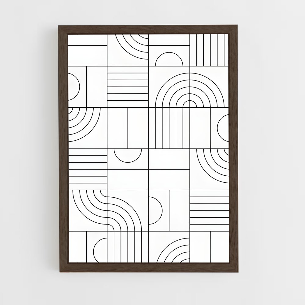 ap-geometric patterns-10 cadre Bois foncé