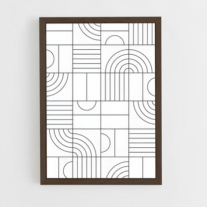 ap-geometric patterns-10 cadre Bois foncé