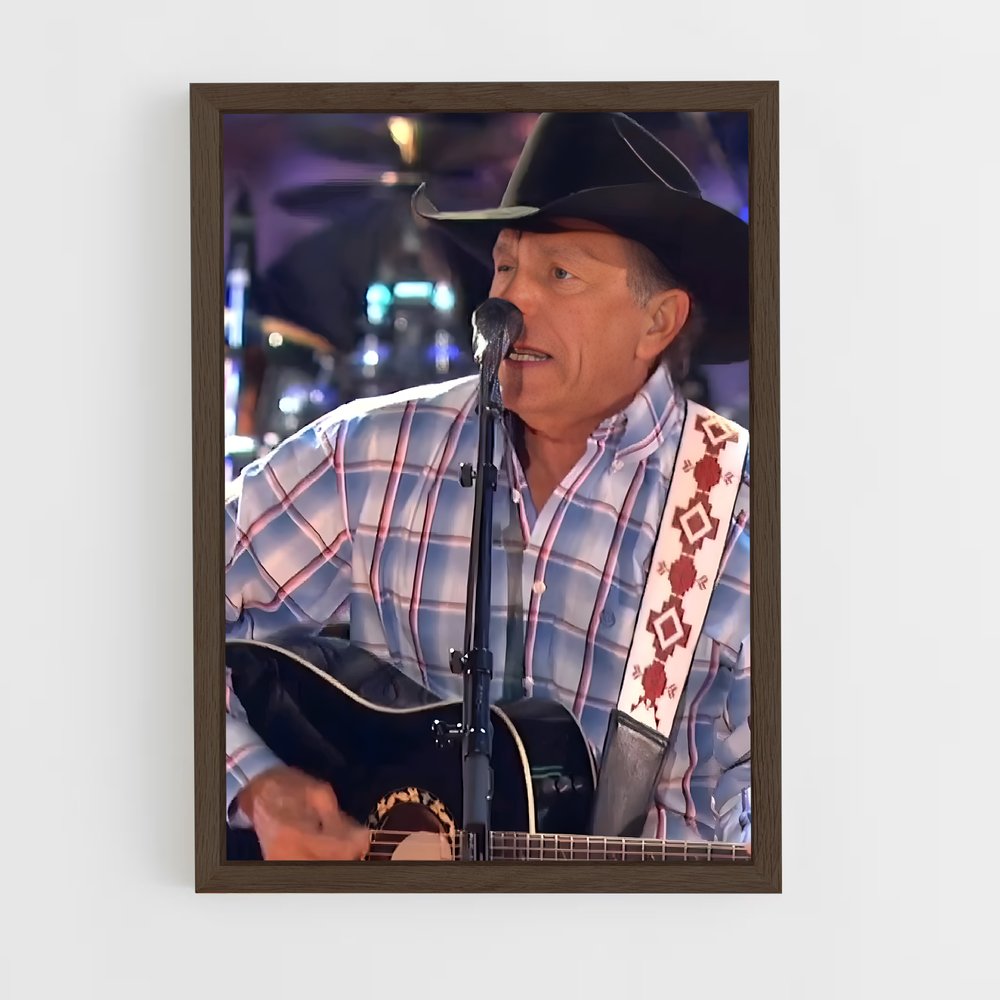 ap-george strait-1 cadre Bois foncé