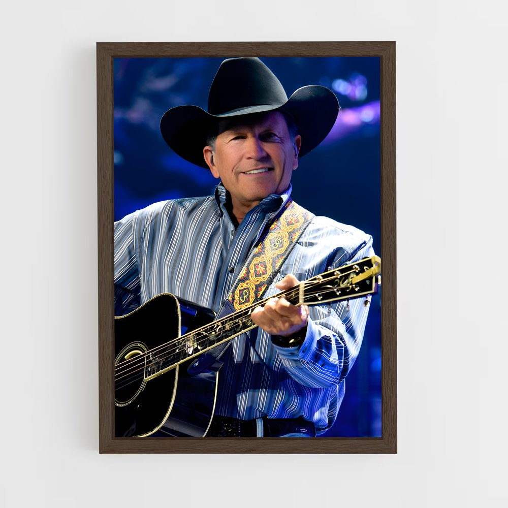 ap-george strait-3 cadre Bois foncé