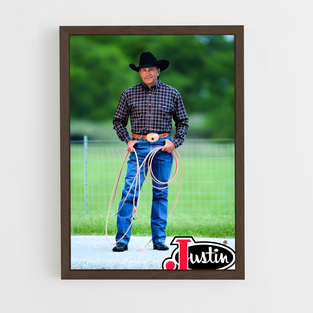 ap-george strait-8 cadre Bois foncé
