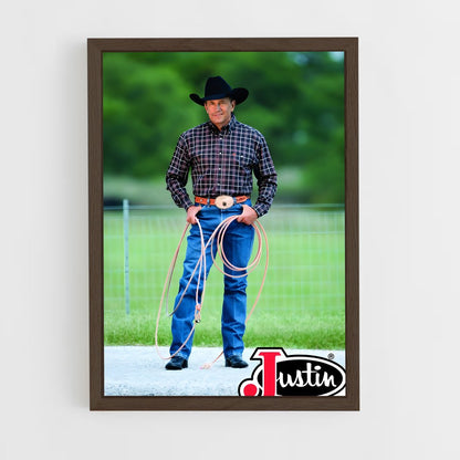 ap-george strait-8 cadre Bois foncé