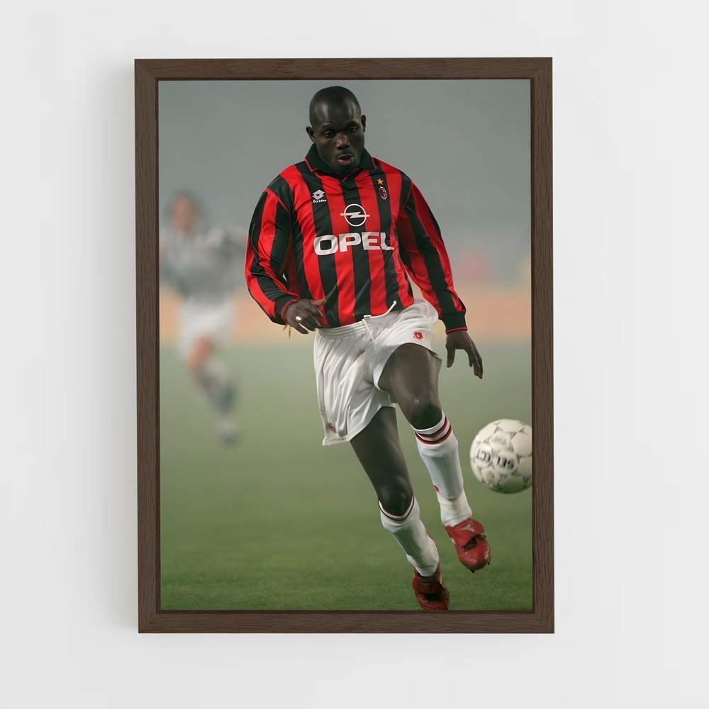 ap-george weah-9 cadre Bois foncé