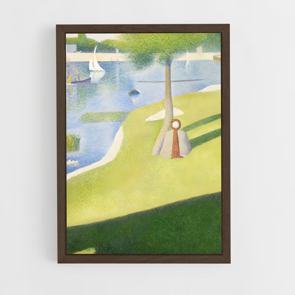 ap-georges seurat-9 cadre Bois foncé
