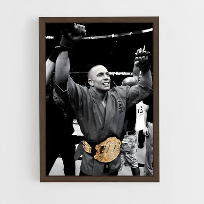 ap-georges st-pierre-1 cadre Bois foncé